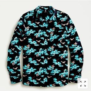 JCrew silk shirt - Bees and Flowers Print - sz 4